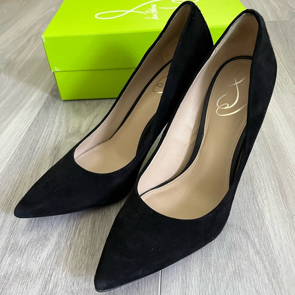 Sam Edelman Hazel Suede Pumps - Black - 8.5
